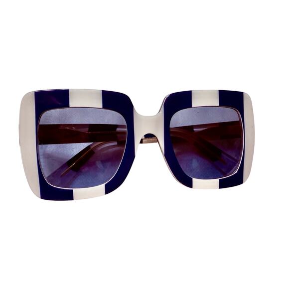 Dolce & Gabbana DG4263 3027/8F Square Sunglasses – Blue White Stripe – Authentic - Picture 6 of 6